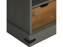 Mueble de TV HALDEN con puerta corredera gris 110x40x60 cm