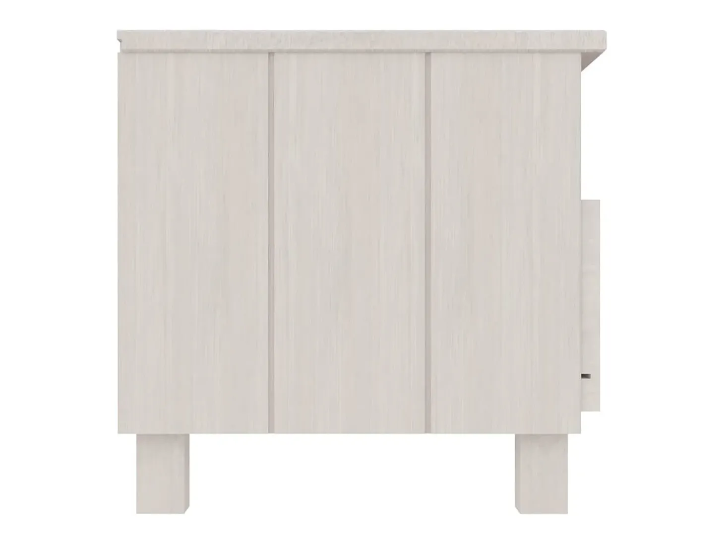 Mueble de TV HAMAR madera maciza de pino blanco 106x40x40 cm