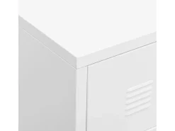 Mueble de TV industrial metal blanco 105x35x42 cm
