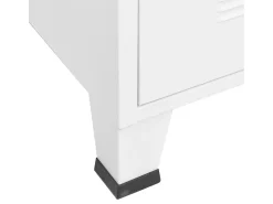 Mueble de TV industrial metal blanco 105x35x42 cm