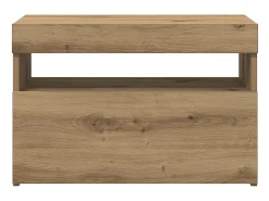 Mueble de TV luces LED madera roble artisan 60x35x40 cm