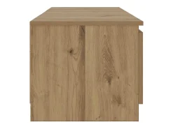 Mueble de TV luces LED madera roble artisan 140x40x36 cm