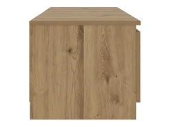 Mueble de TV luces LED madera roble artisan 140x40x36 cm