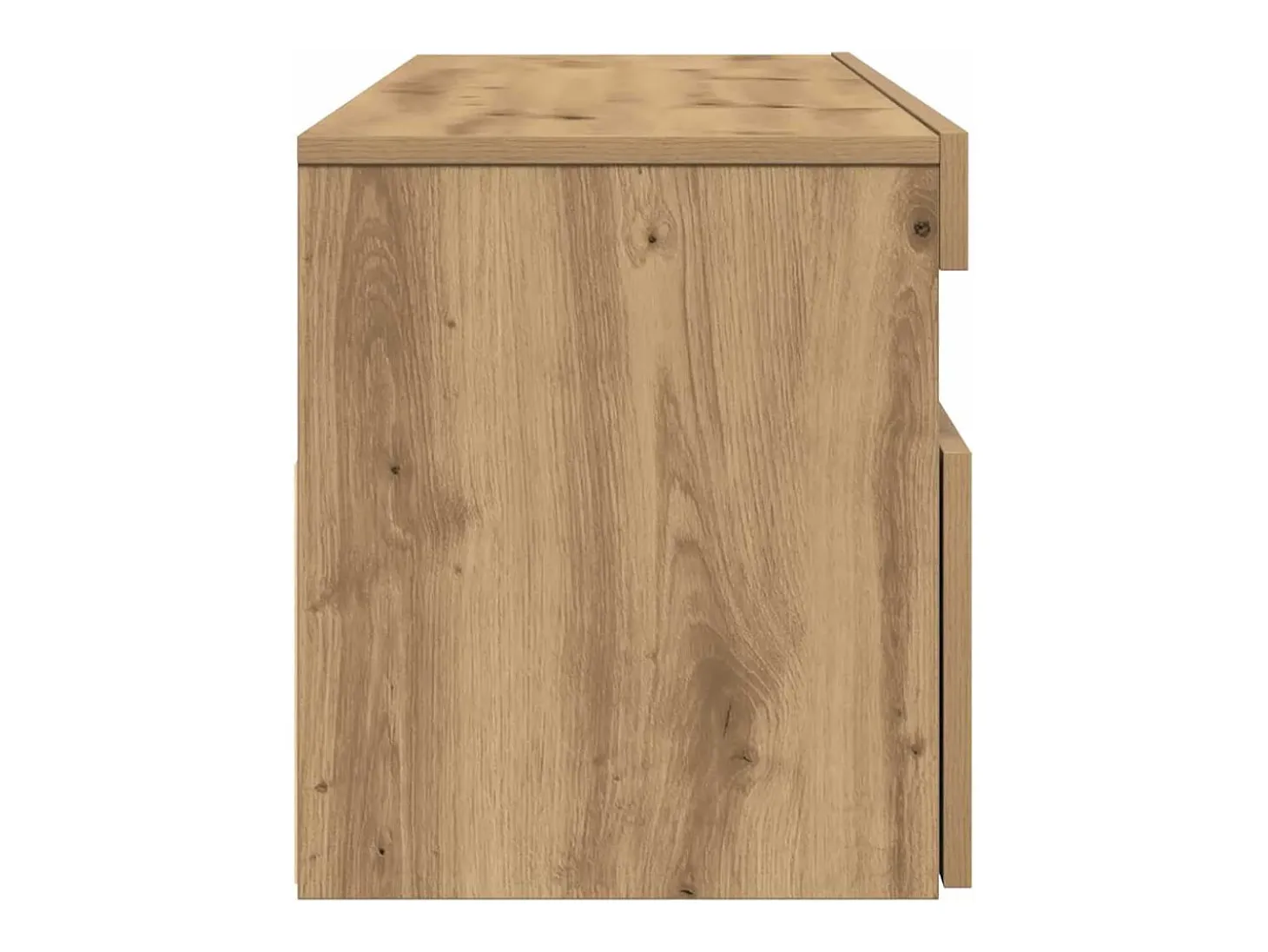 Mueble de TV luces LED madera roble artisan 120x35x40 cm