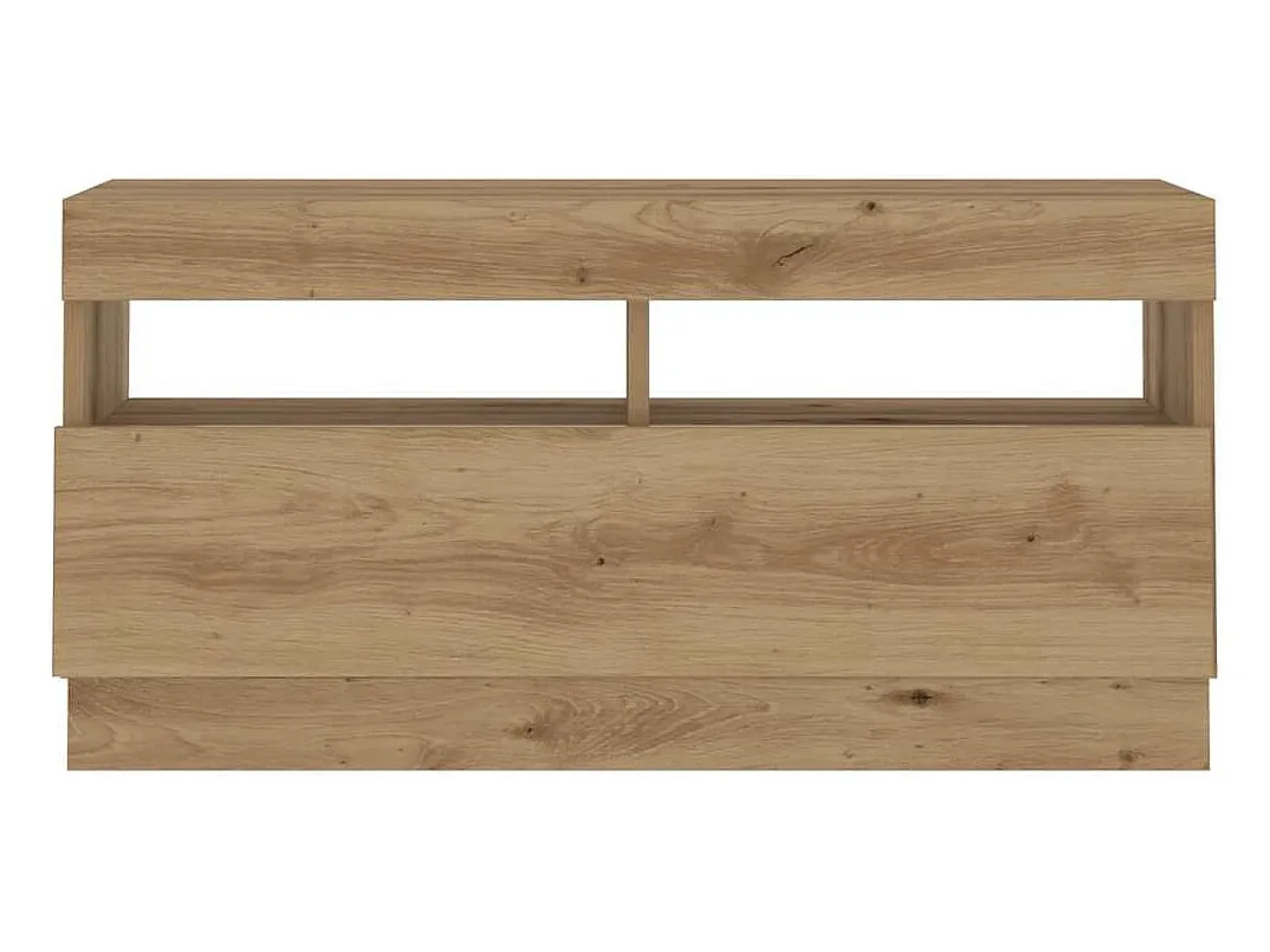 Mueble de TV luces LED madera roble artisan 180x35x40 cm