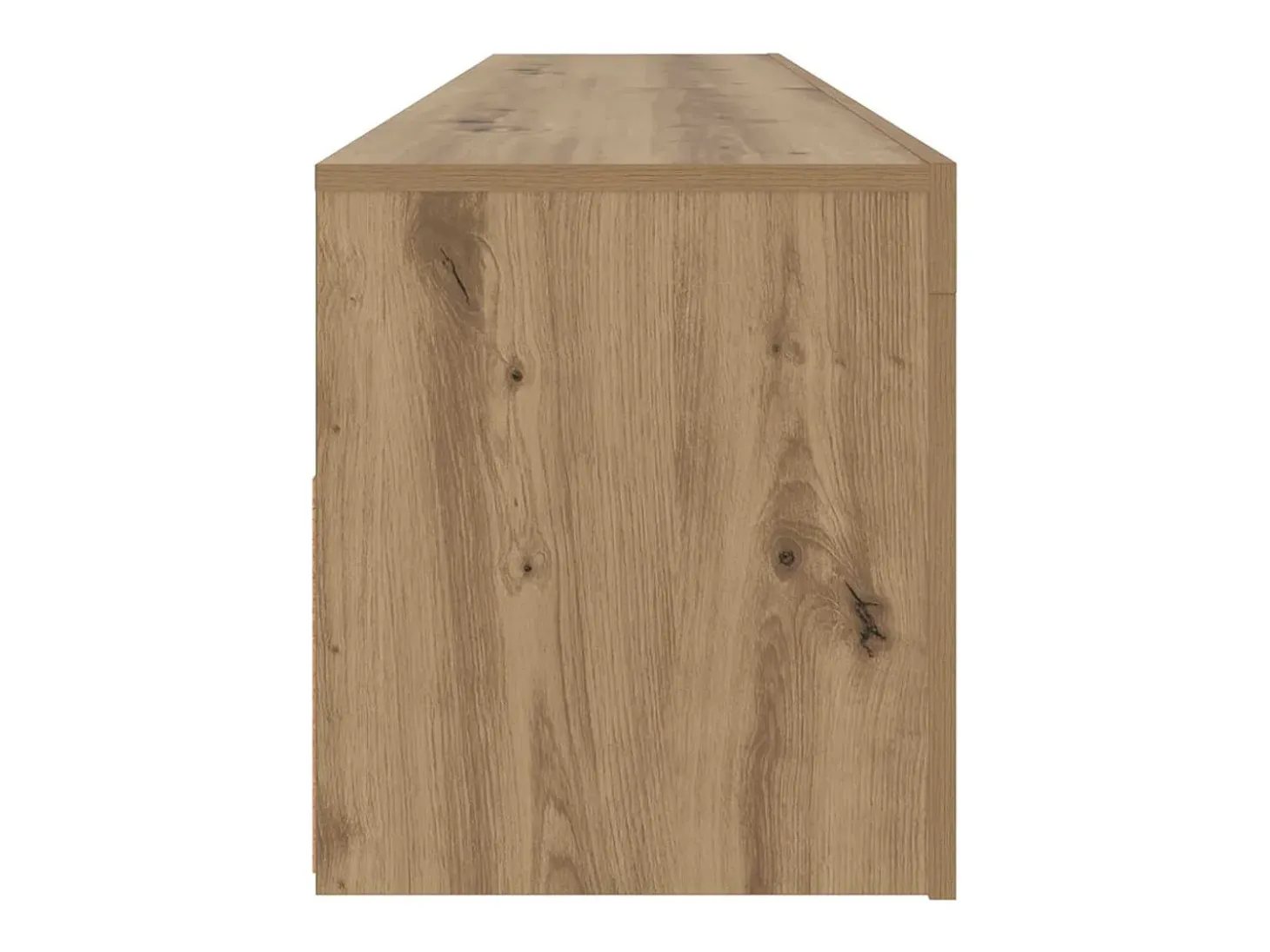 Mueble de TV luces LED madera roble artisan 120x35x40 cm