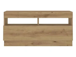 Mueble de TV luces LED madera roble artisan 260x35x40 cm