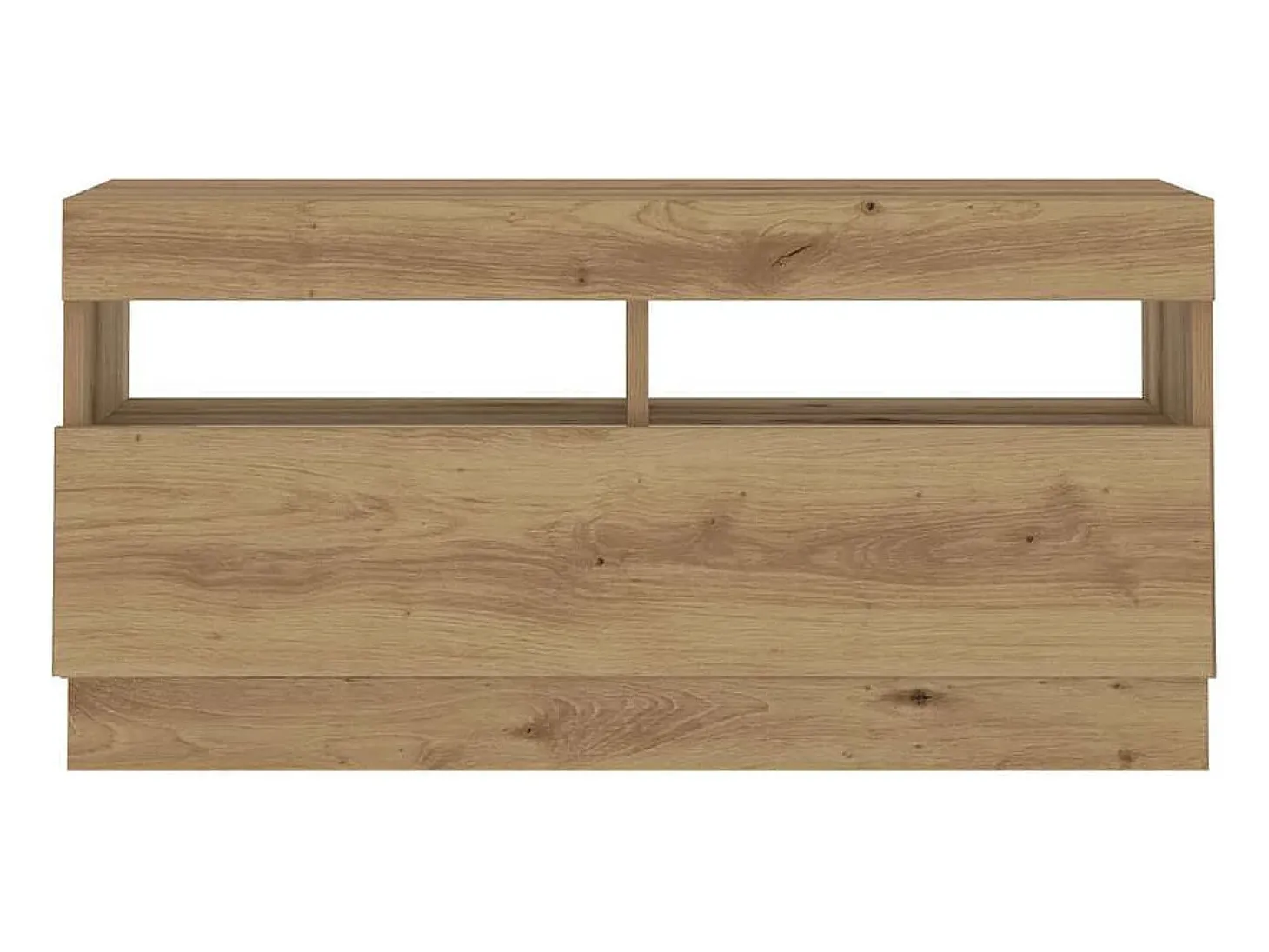 Mueble de TV luces LED madera roble artisan 260x35x40 cm