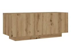 Mueble de TV luces LED madera roble artisan 260x35x40 cm