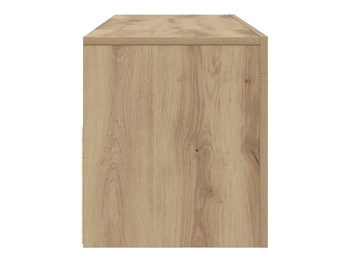 Mueble de TV luces LED madera roble artisan 120x35x40 cm