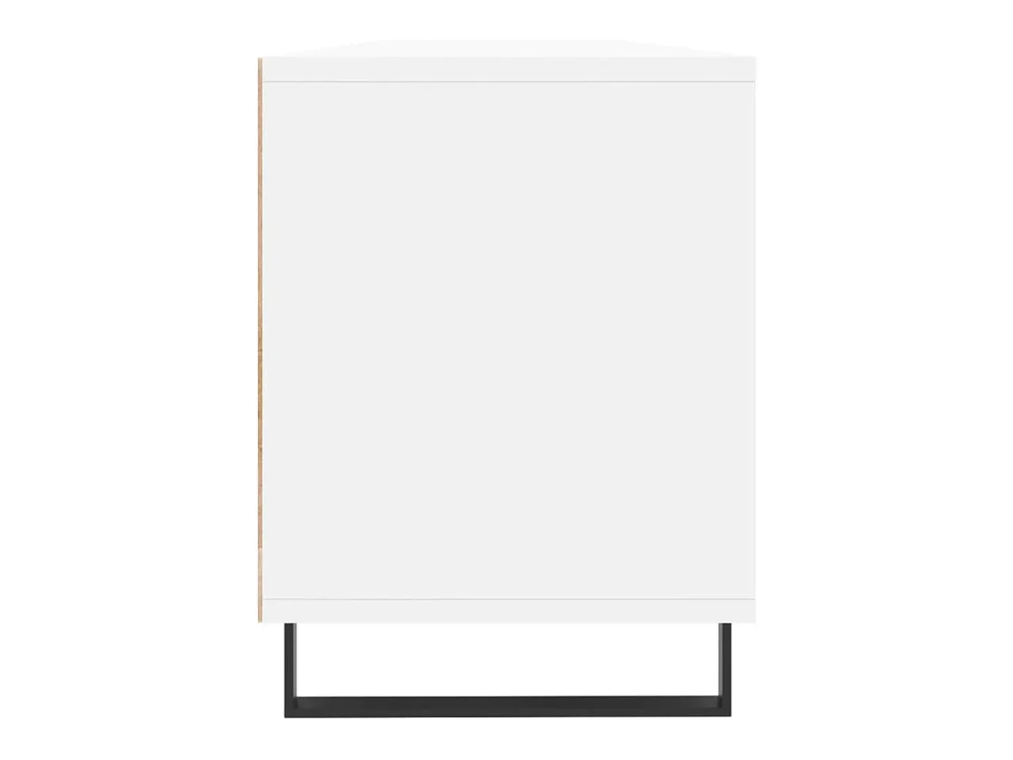 Mueble de TV madera contrachapada blanco 150x30x44,5 cm