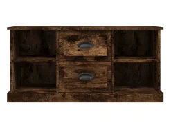 Mueble de TV madera contrachapada roble ahumado 99,5x35,5x48 cm