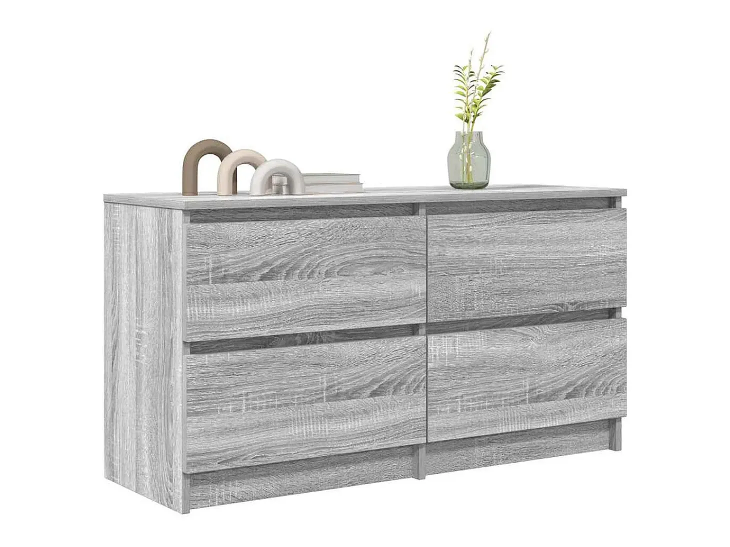 Mueble de TV madera contrachapada gris Sonoma 100x35x54 cm