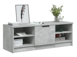 Mueble de TV madera contrachapada gris hormigón 102x35,5x36,5cm ES96753