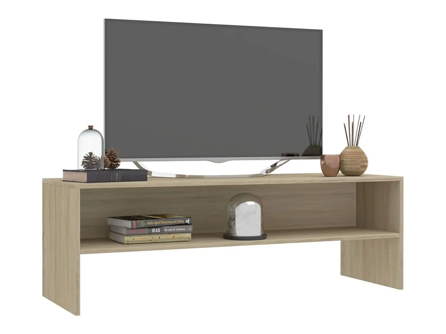 Mueble de TV madera contrachapada roble Sonoma 120x40x40cm