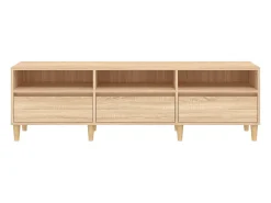 Mueble de TV madera contrachapada roble Sonoma 150x30x44,5 cm