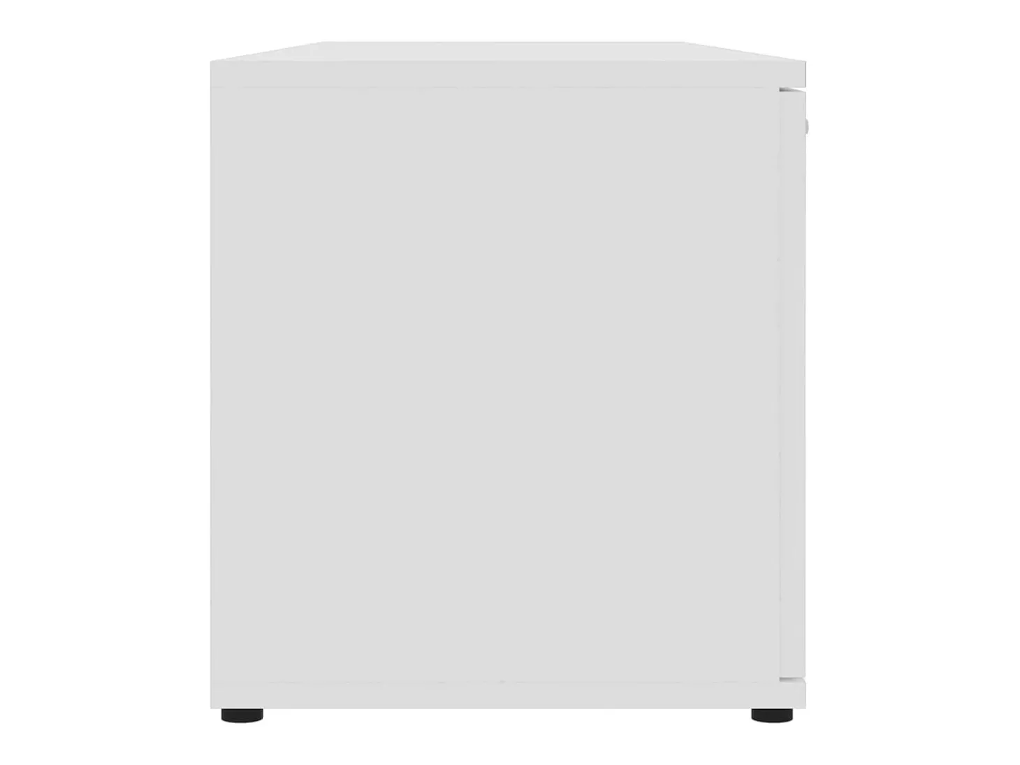 Mueble de TV madera contrachapada blanco 120x34x37 cm