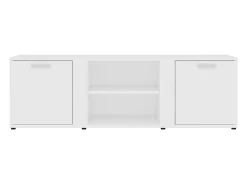 Mueble de TV madera contrachapada blanco 120x34x37 cm