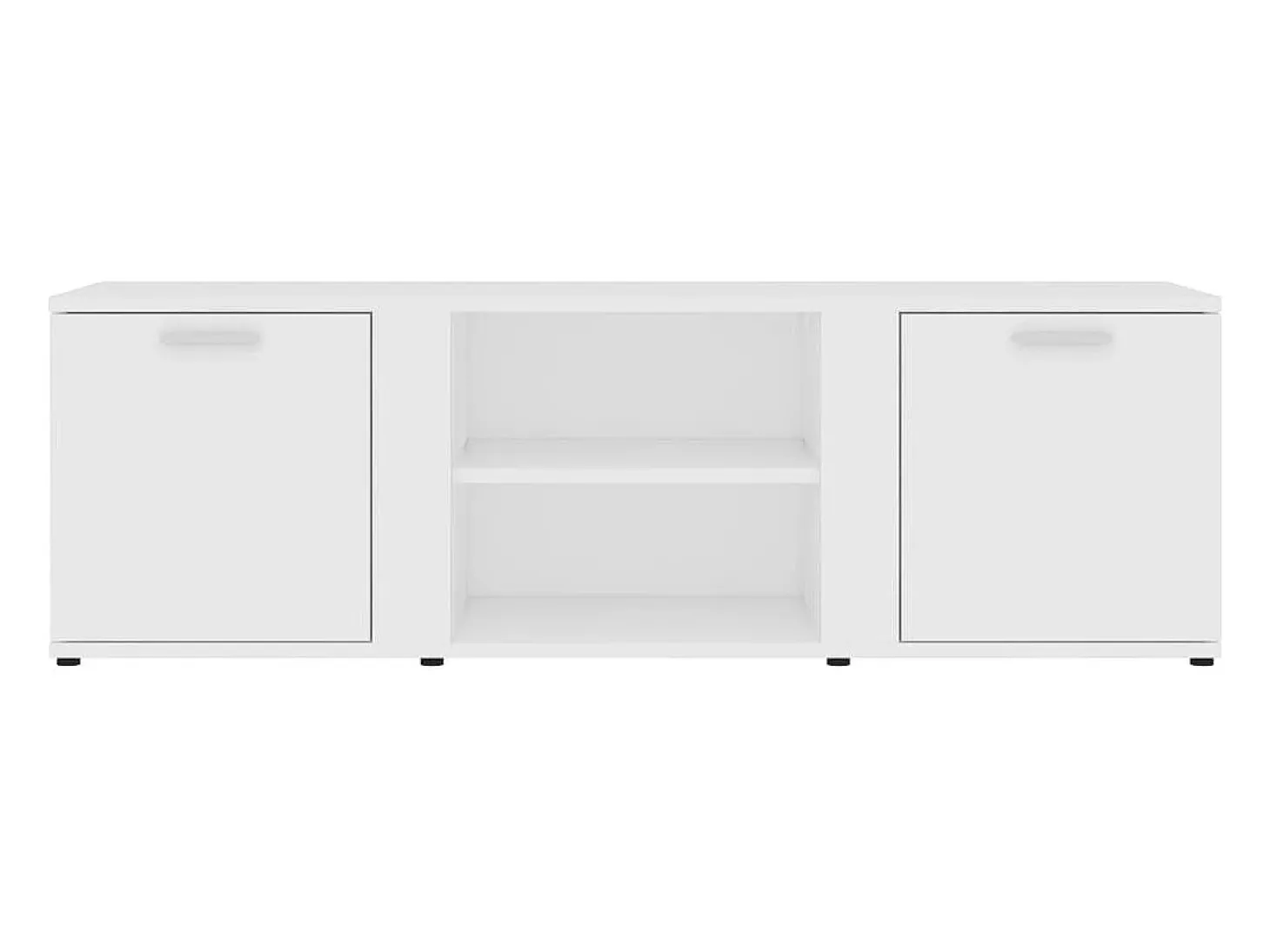 Mueble de TV madera contrachapada blanco 120x34x37 cm