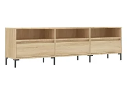 Mueble de TV madera contrachapada roble Sonoma 150x30x44,5 cm