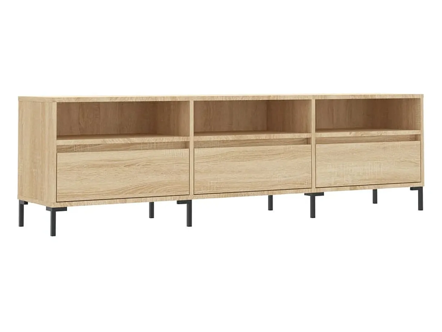 Mueble de TV madera contrachapada roble Sonoma 150x30x44,5 cm