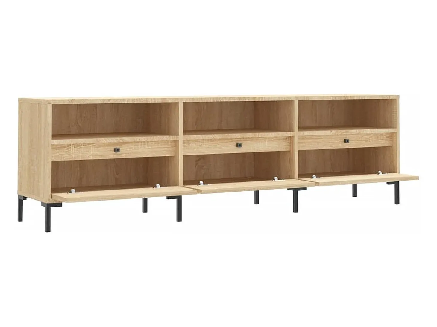Mueble de TV madera contrachapada roble Sonoma 150x30x44,5 cm
