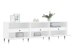 Mueble de TV madera contrachapada blanco 150x30x44,5 cm ES15344