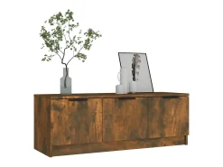 Mueble de TV madera contrachapada roble ahumado 102x35x36,5 cm