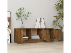 Mueble de TV madera contrachapada roble ahumado 102x35x36,5 cm