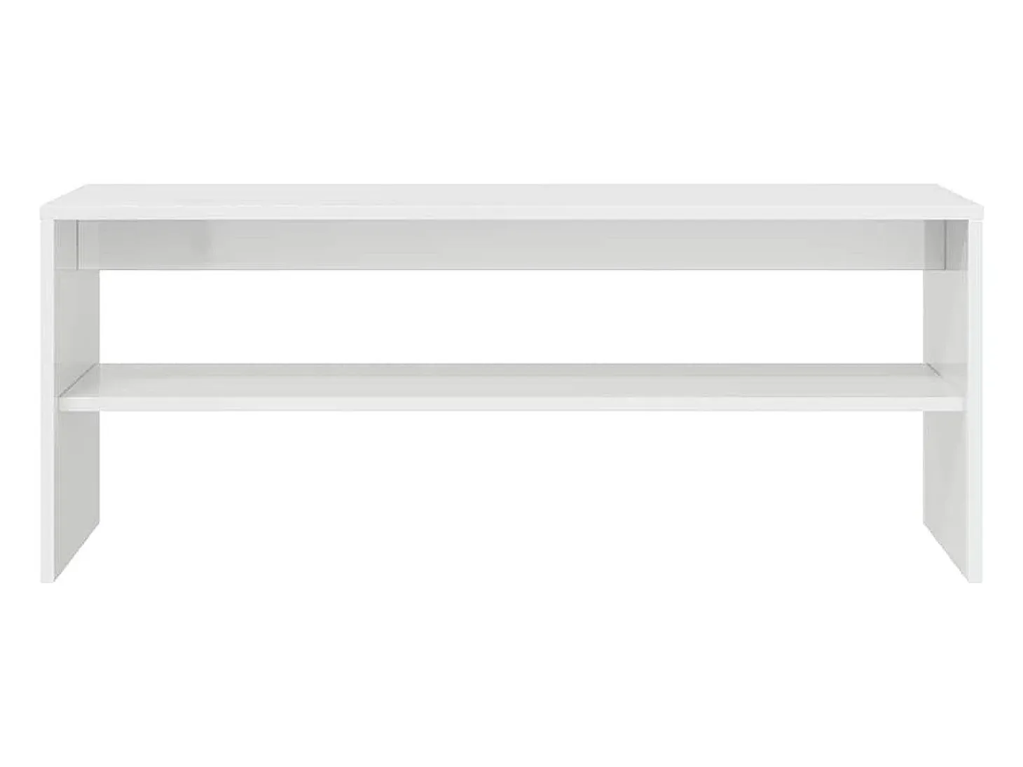 Mueble de TV madera contrachapada blanco brillante 100x40x40 cm
