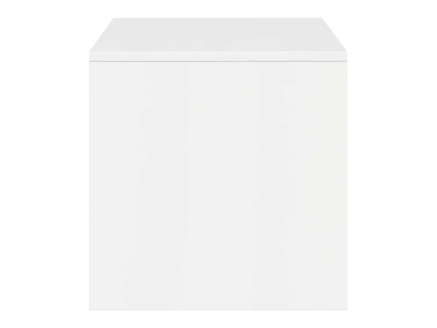 Mueble de TV madera contrachapada blanco brillante 100x40x40 cm