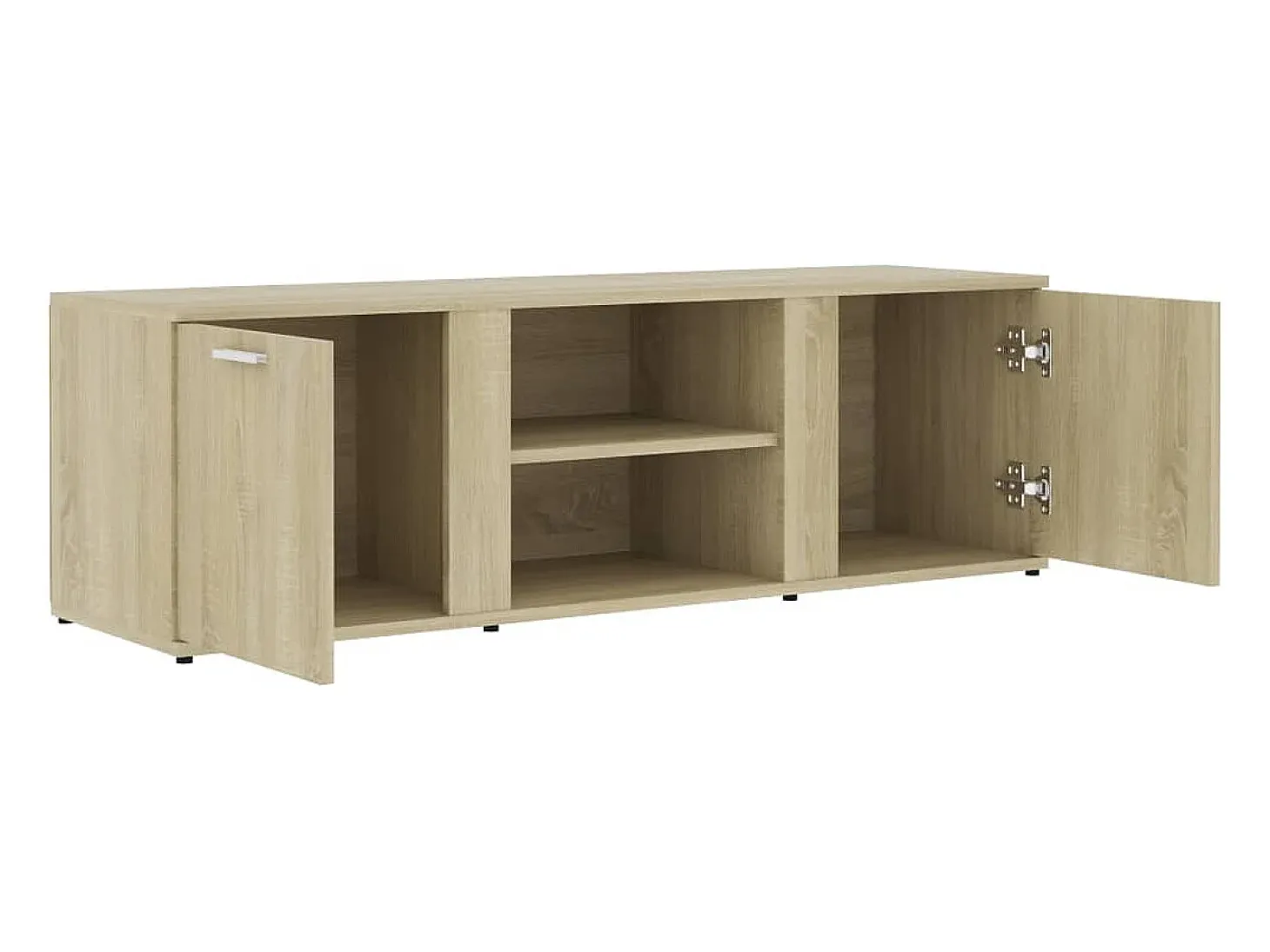Mueble de TV madera contrachapada color roble 120x34x37 cm
