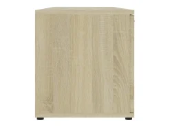 Mueble de TV madera contrachapada color roble 120x34x37 cm