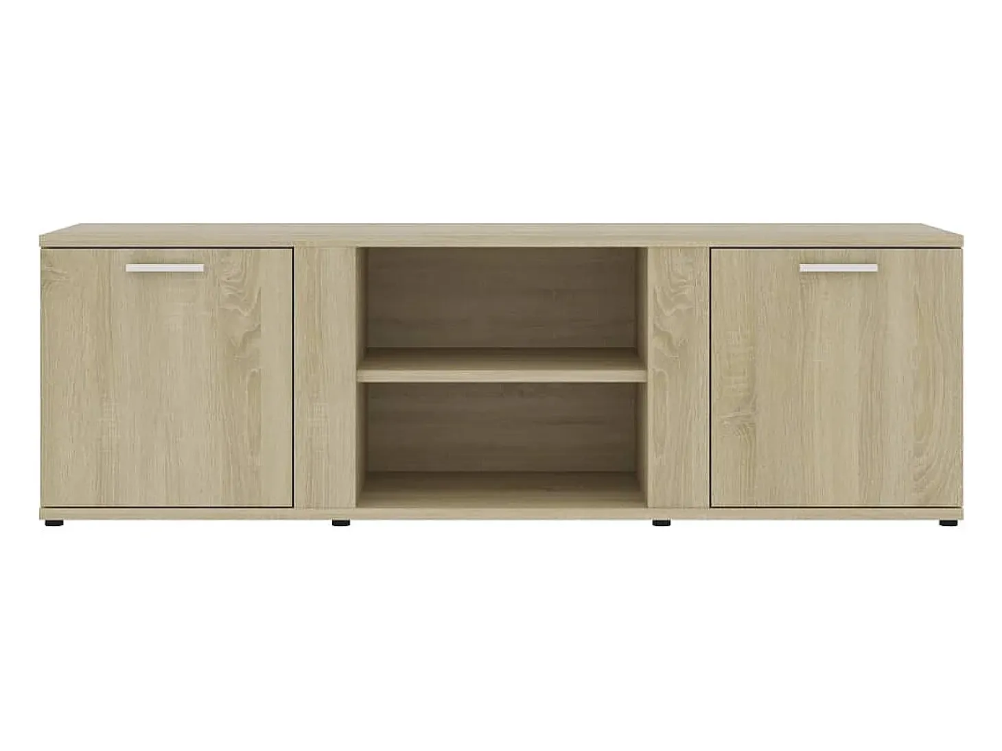 Mueble de TV madera contrachapada color roble 120x34x37 cm