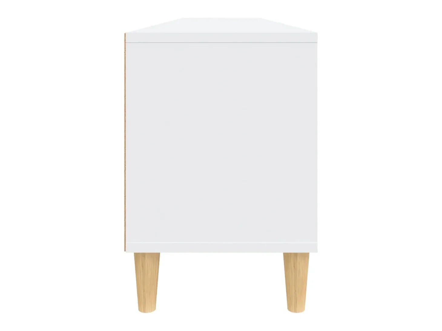 Mueble de TV madera contrachapada blanco 150x30x44,5 cm