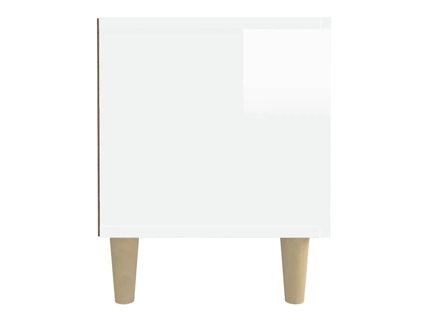 Mueble de TV madera contrachapada blanco brillo 180x31,5x40 cm
