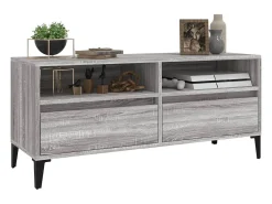 Mueble de TV madera contrachapada gris Sonoma 100x34,5x44,5 cm