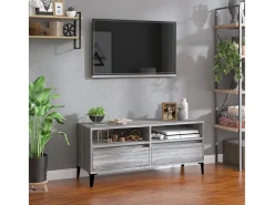 Mueble de TV madera contrachapada gris Sonoma 100x34,5x44,5 cm