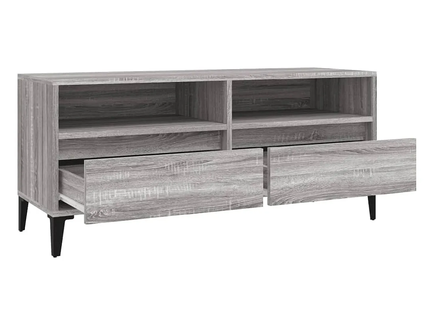 Mueble de TV madera contrachapada gris Sonoma 100x34,5x44,5 cm