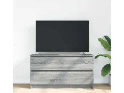 Mueble de TV madera contrachapada gris Sonoma 100x35x54 cm