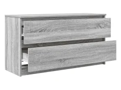 Mueble de TV madera contrachapada gris Sonoma 100x35x54 cm