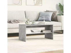 Mueble de TV madera contrachapada gris hormigón 80x40x40 cm