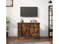 Mueble de TV madera contrachapada roble ahumado 60x35x45 cm