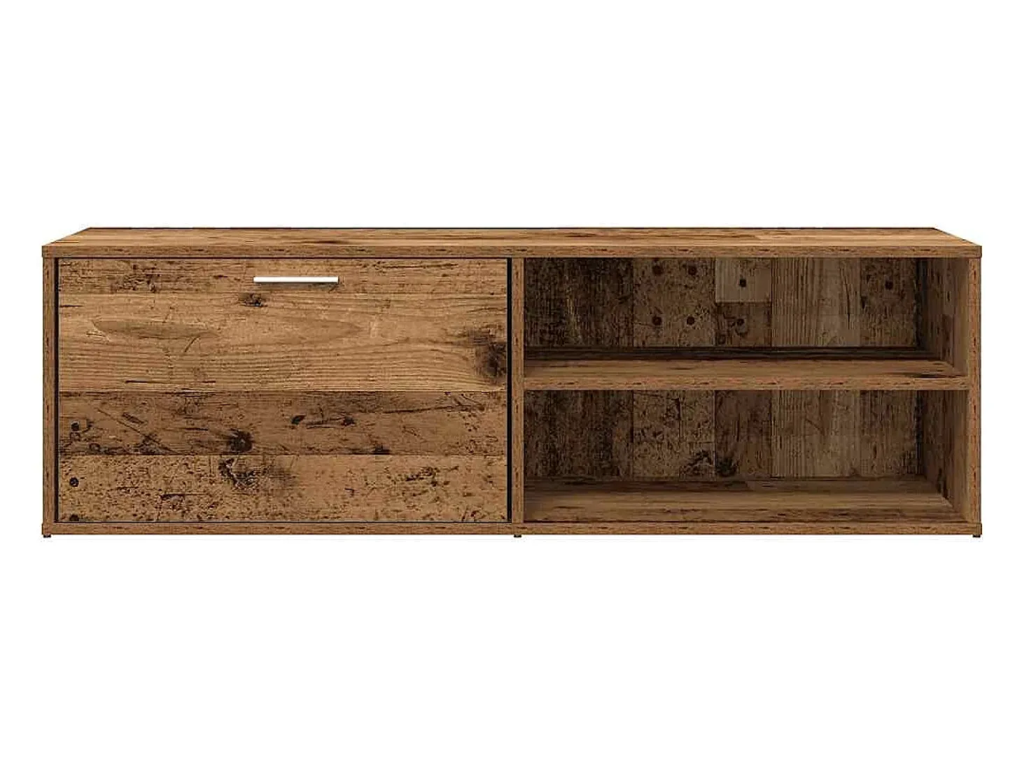Mueble de TV madera contrachapada envejecida 120x34x37 cm