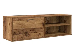 Mueble de TV madera contrachapada envejecida 120x34x37 cm