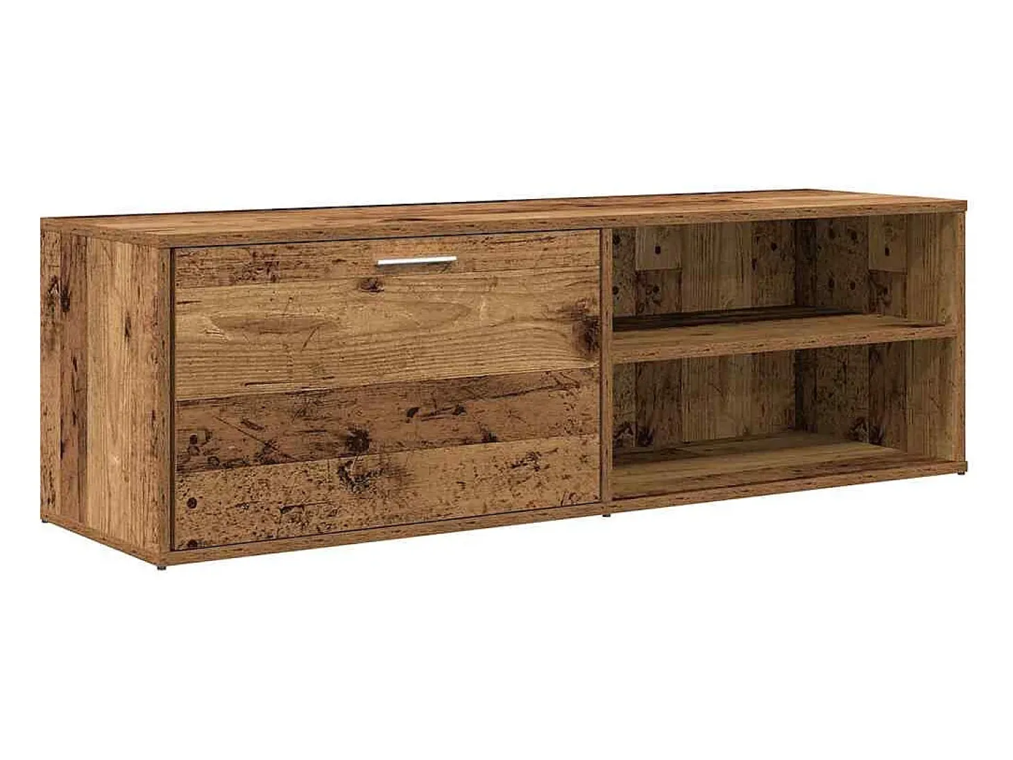 Mueble de TV madera contrachapada envejecida 120x34x37 cm