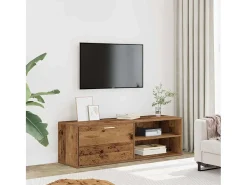 Mueble de TV madera contrachapada envejecida 120x34x37 cm