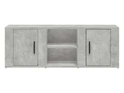 Mueble de TV madera contrachapada gris hormigón 100x31,5x35 cm