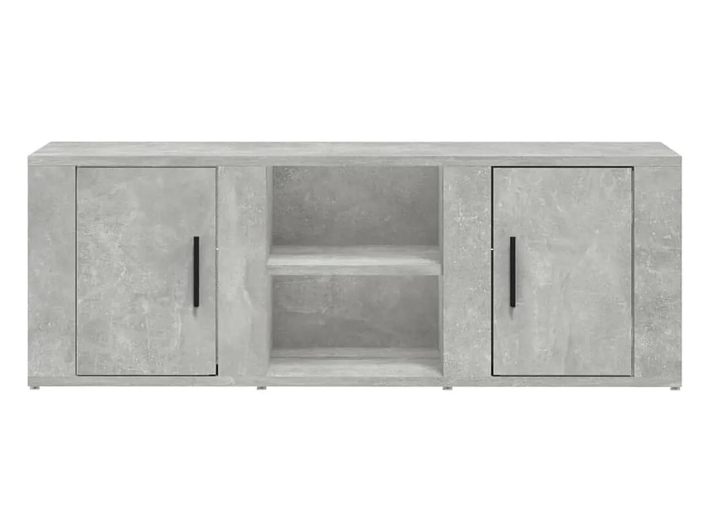 Mueble de TV madera contrachapada gris hormigón 100x31,5x35 cm