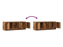 Mueble de TV madera contrachapada madera antigua 102x35x36,5 cm